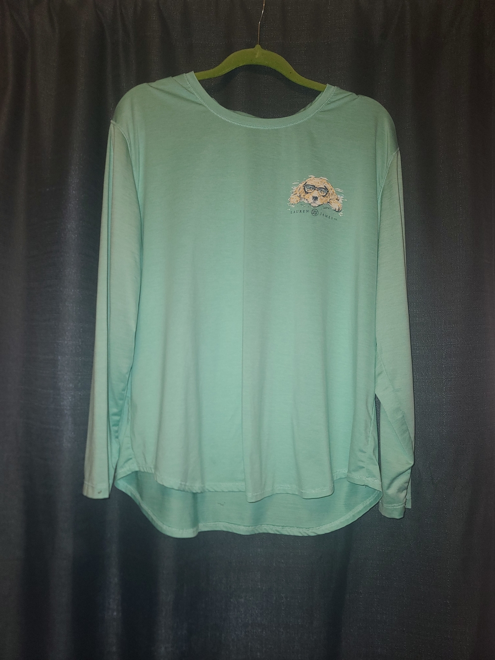 LG Women's Light Teal Long-Sleeve Graphic Tee